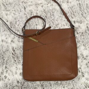 Steve Madden Cognac Pebbled Leather Crossbody Bag